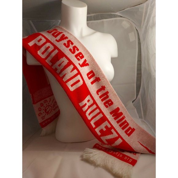 Poland knitted scarf Poland Rulez! Scarf Oddisey of the Mind 2013 - Picture 5 of 5